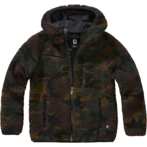 Product detail of Brandit Bunda dětská Kids Teddyfleece Jacket Hooded woodland 158/164