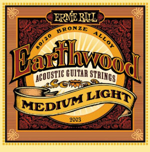 Product detail of Ernie Ball P02003 Earthwood 80/20 Bronze Medium Light - .012 - .054