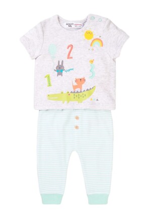 Product detail of Kojenecký set, tričko a tepláky, Minoti, Numbers 2, kluk - 56/62 | 0-3m