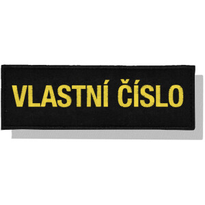 Product detail of Nášivka: SLUŽEBNÍ ČÍSLO - Policie černá | žlutá