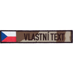 Product detail of Nášivka: Jmenovka AČR s vlajkou barevnou vz. 95 béžový | černá