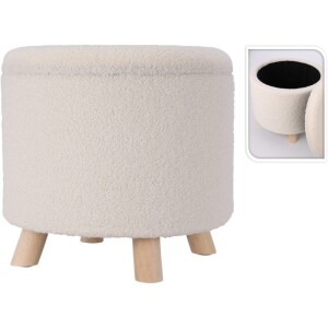 Product detail of HOMESTYLING Taburet s úložným prostorem TEDDY 40 cm bílá KO-AAK400200