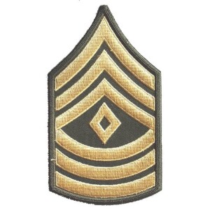 Product detail of Nášivka: Hodnost US ARMY rukávová First Sergeant olivová | žlutá