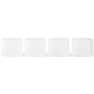 Product detail of Sklenice na vodu RIPPLE 200 ml, sada 4 ks, bílá, ferm LIVING