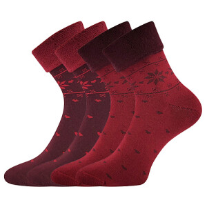Product detail of Dámské ponožky Lonka - Frotana, vínová/ tmavě červená Barva: Vínová, Velikost: 35-38