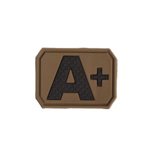 Product detail of Nášivka gumová 3D: Krevní skupina A POS [32x43] okrová
