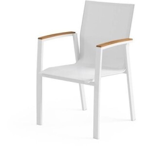 Product detail of Zumm Garden Furniture® Zahradní hliníková židle leon teak bílá