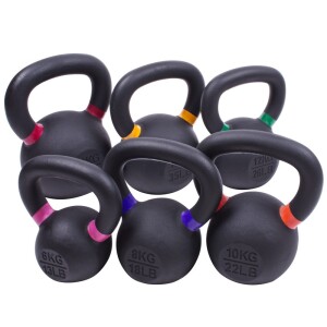 Product detail of Sada powdercoated kettlebellu Sportago Ironside - 6 + 8 + 10 + 12 + 16 + 20 kg