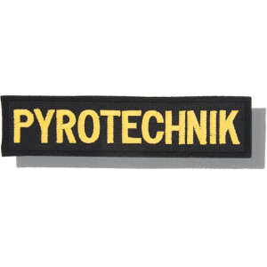 Product detail of Nášivka: PYROTECHNIK [140x35] [ssz] černá | žlutá