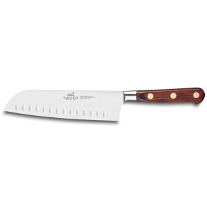 Product detail of Santoku nůž SAVEUR 18 cm, mosazné nýty, hnědá, Lion Sabatier