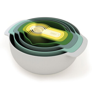 Product detail of Kuchyňská mísa  OPAL NEST™ 9 PLUS , sada 9 ks, stohovatelné, s odměrkou, zelená, Joseph Joseph