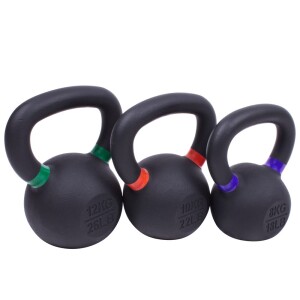 Product detail of Sada powdercoated kettlebellu Sportago Ironside - 8 + 10 + 12 kg