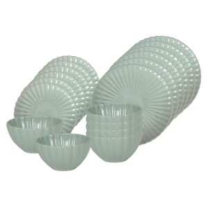 Product detail of HIT Jídelní sada talířů porcelánová PEARL 18 ks zelená HT-24327959