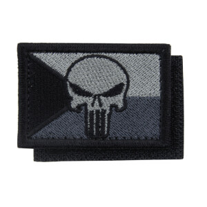 Product detail of Nášivka: Vlajka Česká republika PUNISHER [55x38] [ssz] šedá | černá
