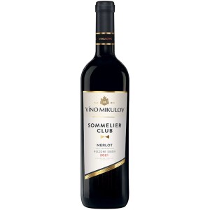 Product detail of Víno Mikulov Sommelier Club Merlot 2021 pozdní sběr