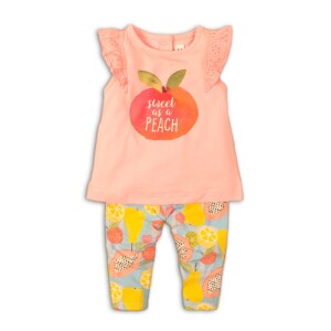 Product detail of Kojenecký set dívčí - tričko a kalhoty, Minoti, Fruits 4, růžová - 80/86 | 12-18m