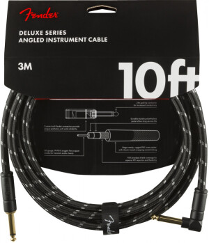 Product detail of Fender Deluxe Series 10 Instrument Cable Angled Black Tweed