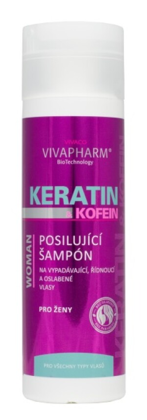 Product detail of VIVACO Keratinový šampon na vlasy s kofeinem VIVAPHARM 200ml