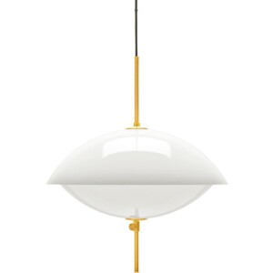 Product detail of Závěsná lampa CLAM 44 cm, bílá / mosaz, Fritz Hansen
