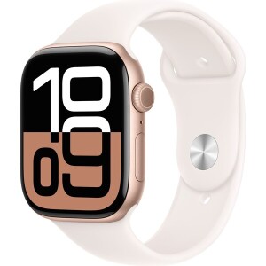 Product detail of Apple Watch Series 10 46mm Růžově zlatý hliník se světle ruměnným sportovním řemínkem M/L
