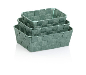 Product detail of KELA Sada košíků Alvaro plast vláknová páska limetková zelená 3 kusy KL-24518