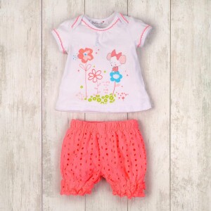 Product detail of set dívčí tričko, kalhoty, Minoti, LOVELY 1, holka - 80/86 | 12-18m