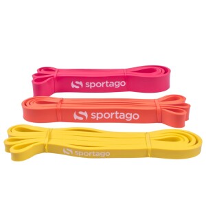 Product detail of Posilovací gumy Sportago Pase - univerzální sada - Dual side (žlutá + oranžová + fialová)