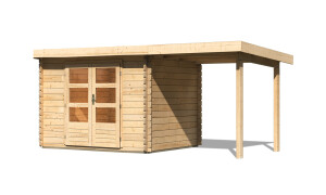 Product detail of Dřevěný domek KARIBU BASTRUP 3 + přístavek 200 cm (73297) natur LG2839
