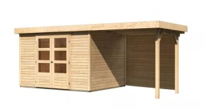 Product detail of Dřevěný domek KARIBU ASKOLA 5 + přístavek 240 cm včetně zadní stěny (9155) natur LG3275
