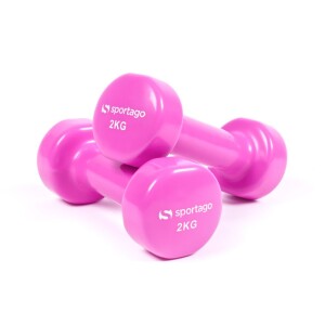 Product detail of Vinylová činka Sportago Kirby, 2x2kg růžové