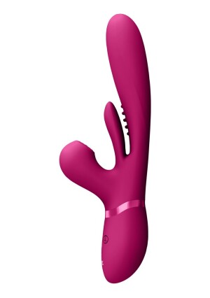 Product detail of Vive Kura Thrusting G Spot with Flapping Tongue and Pulse Wave Stimulator Pink