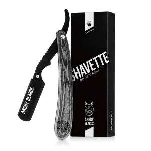 Product detail of Angry Beards Shavetta Garrigue - Břitva na holení Materiál pochvy: kůže