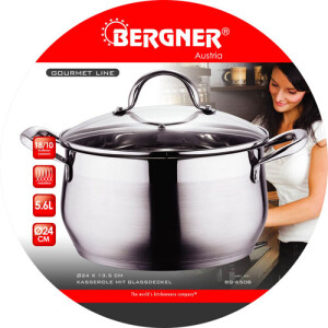 Product detail of BERGNER Kastrol s poklicí 24 cm Gourmet BG-6508