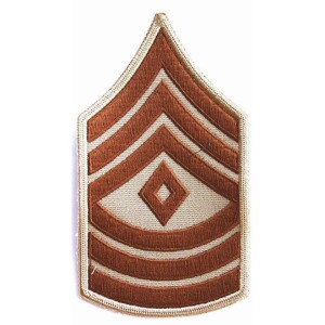 Product detail of Nášivka: Hodnost US ARMY rukávová First Sergeant béžová | hnědá