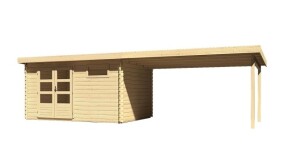 Product detail of Dřevěný domek KARIBU BASTRUP 8 + přístavek 400cm (78678) natur LG2943