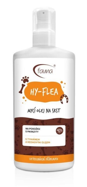 Product detail of Aromafauna Mycí olej HY-Flea na srst a pokožku s parazity velikost: 200 ml
