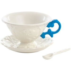 Product detail of Šálek na čaj I-WARES, s podšálkem a lžičkou, světle modrá, Seletti