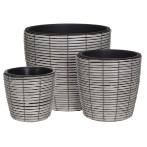 Product detail of PROGARDEN Květináč proutěný s vložkou sada 3 ks šedá KO-VN8000150