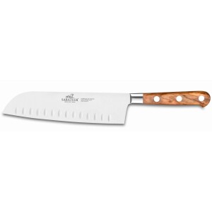 Product detail of Santoku nůž PROVENCAO 18 cm, nerezové nýty, hnědá, Lion Sabatier