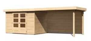 Product detail of Dřevěný domek KARIBU ASKOLA 4 + přístavek 280 cm včetně zadní stěny (9180) natur LG3267