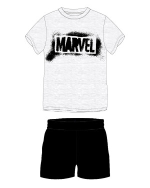 Product detail of Marvel - licence Pánské pyžamo - Marvel 5304428, šedý melír / černá Barva: Šedá, Velikost: L