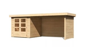 Product detail of Dřevěný domek KARIBU ASKOLA 2 + přístavek 280 cm včetně zadní a boční stěny (77724) natur LG3221
