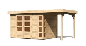 Product detail of Dřevěný domek KARIBU KERKO 4 + přístavek 150 cm (23516) natur LG2966