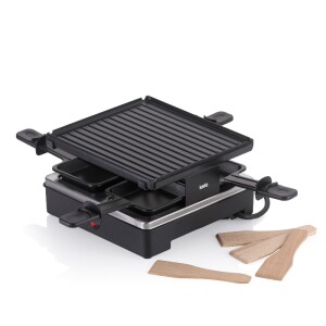 Product detail of KELA Raclette/Grill Geneva litý hliník černý 4 osoby 21,5x21,5x12,0cm KL-10048