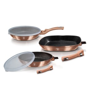 Product detail of BERLINGERHAUS Sada pánví s odnímatelnou rukojetí 5 ks Rosegold Metallic Line steak BH-7038
