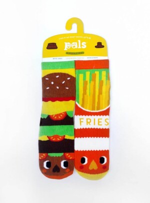 Product detail of Veselé protiskluzové ponožky Burger a Hranolky - umělecká série Pals Socks