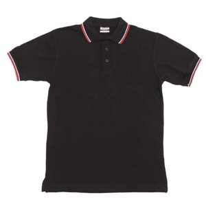 Product detail of Polokošile černá s bílým a červeným proužkem černá S