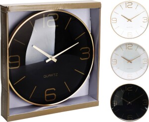 Product detail of SEGNALE Nástěnné hodiny se zlatými číslicemi 30 cm šedá KO-837362070seda