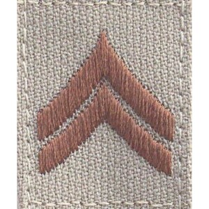 Product detail of Nášivka: Hodnost US ARMY límcová Corporal béžová | hnědá