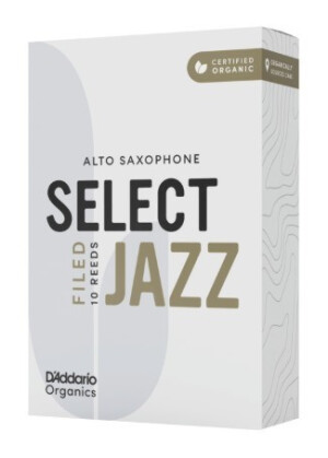 Product detail of D'Addario ORSF10ASX2S Organic Select Jazz Filed Alto Saxophone Reeds 2 Soft - 10 Pack